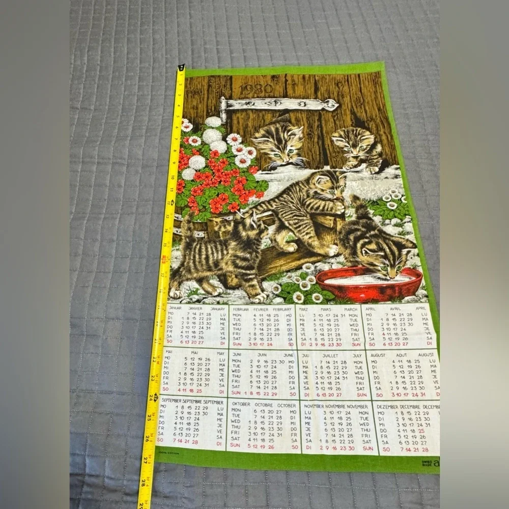 Vintage Calendar Cats Kitten
